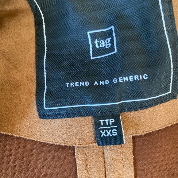 Suedette blazer with no zipper size. xxs - Picture 6 of 10